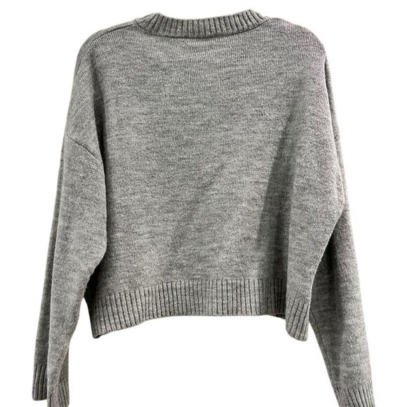 Pacific Republic Women's Gray Bow Knit Pullover Sweater Size L - Picture 2 of 6
